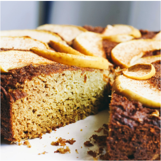 Green Tea, Apple and Coconut Cake
