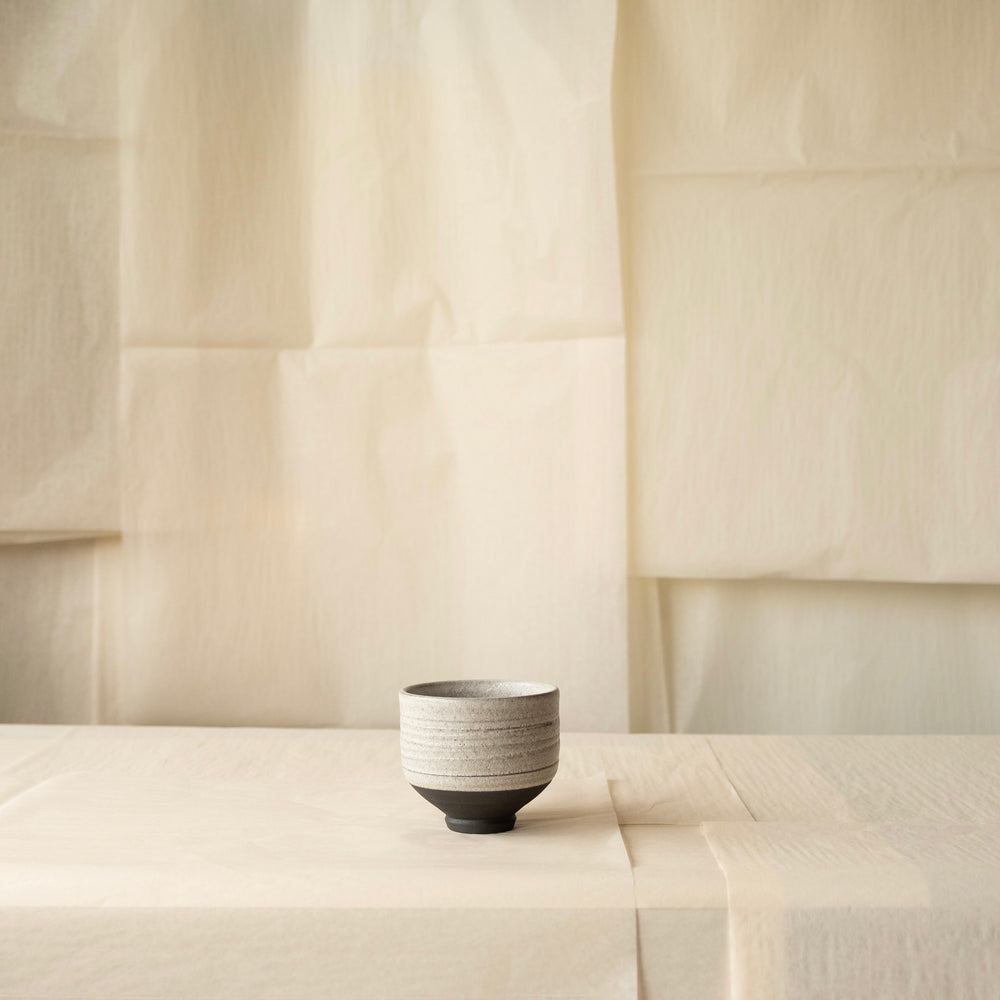 Black Clay Chawan - Matcha Tea Bowl by Jino Jeong