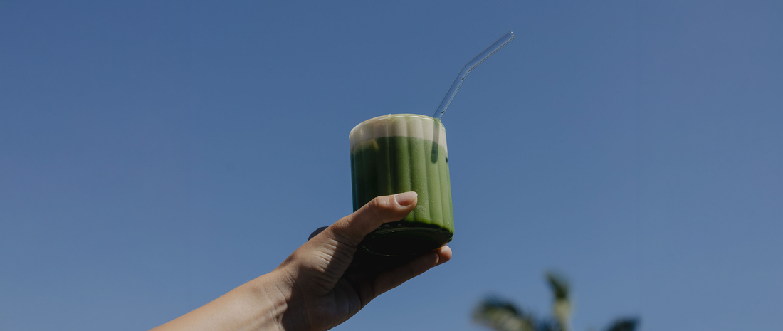 Salted Maple Matcha Iced Latte