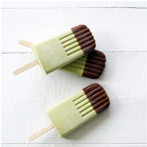 Matcha and Vanilla Ice Pops